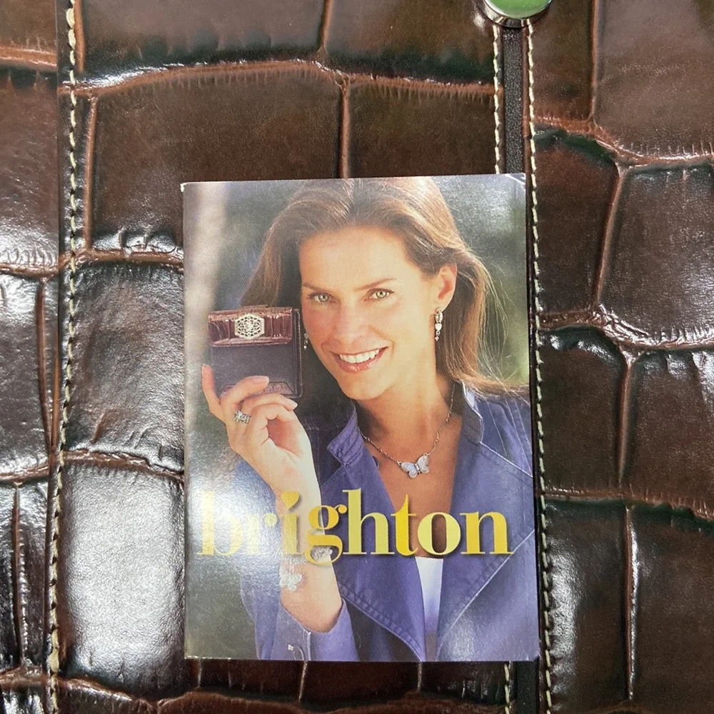 Brighton Embossed Crocodile Crossbody Purse